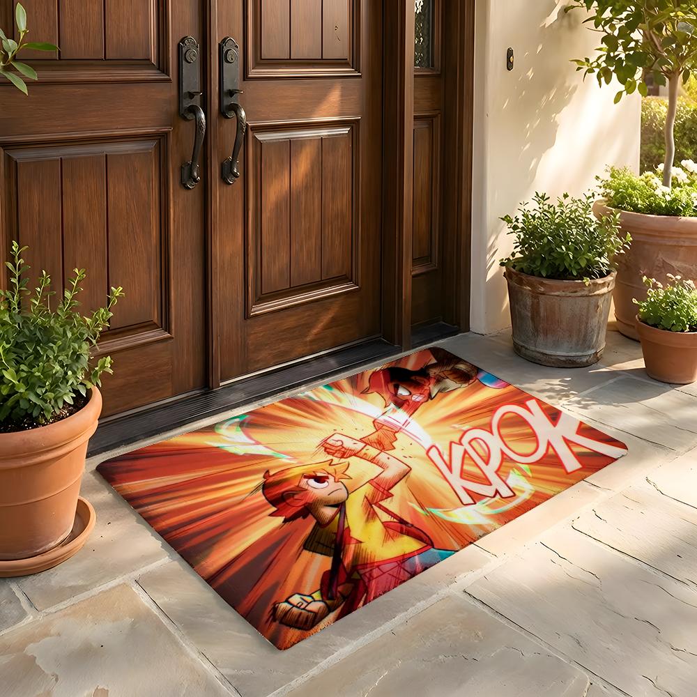 Floor Mat Soft Flannel Rug Non-Slip Absorbent Mat for Bathroom Bedroom Home Decor S-Scott Pilgrim VS the World