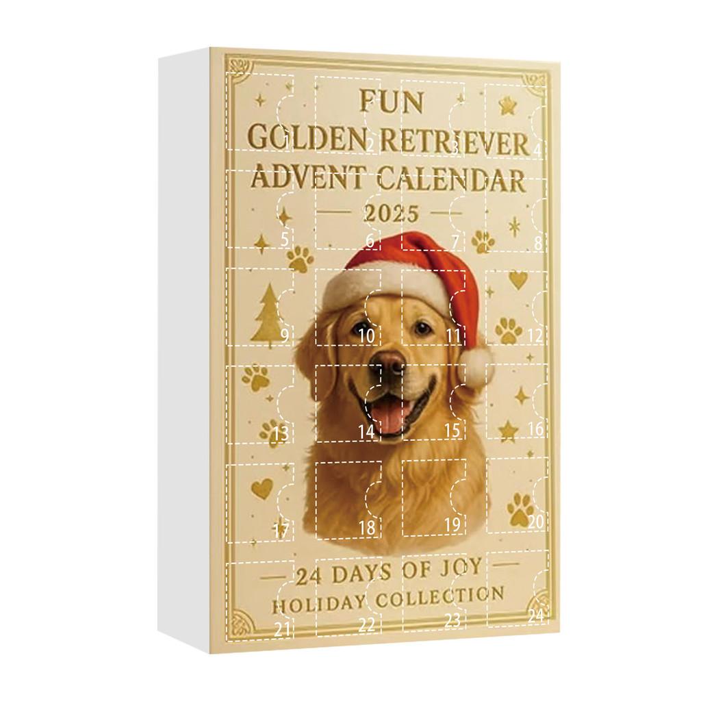 Dog Theme Christmas Advent Calendar With Acrylic Animal Figures For Holiday Gift Giving