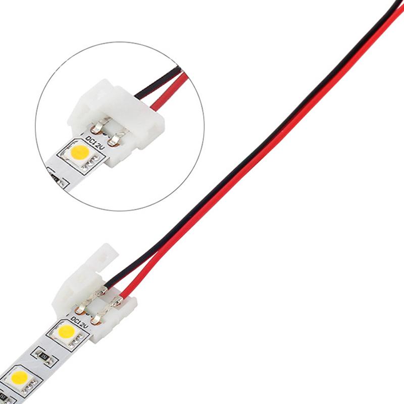 10Pcs 2 Pin Power 8Mm 10Mm Led Strips Lights Connector Splice Clip For Smd