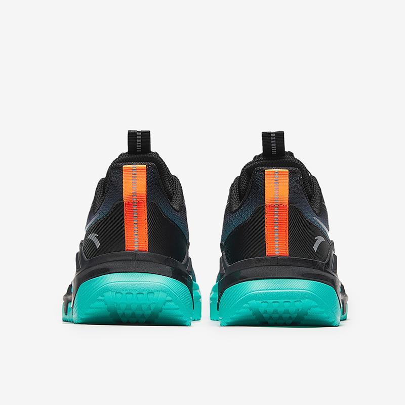 Anta Удобные универсальные кроссовки с низким верхом для бега, детские кроссовки, черные, зеленые A12445510-2