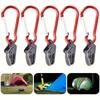 10pcs Windproof Tent Awning Clamp with Carabiner Hook - Securely Fasten Tarpaulin and Wind Rope for Outdoor Camping