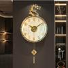 High-end Light Luxury Wall Clock Modern Living Room Household Atmosphere Clock Creative Advanced Sense Punch-free Hanging Watch