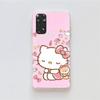 Чехол KT70 Hello Kitty для Samsung A04 A14 A23 A34 A54 M23 M33 M52 M53 Realme 10 9 C30S C35 C55 VIVO Y02S Y21 Y33S Y51 X80 Pro Прозрачный чехол