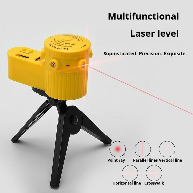 Инфракрасный лазерный уровень с кронштейном, многофункциональный литьевой измеритель, отвес, вращающаяся бытовая линейка-уровень со светодиодной подсветкой