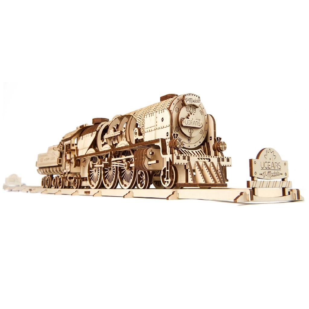 Ugears V Express Steam Locomotive 70058 Wooden Puzzle Craft Model Glue No Tools Required Intermediate