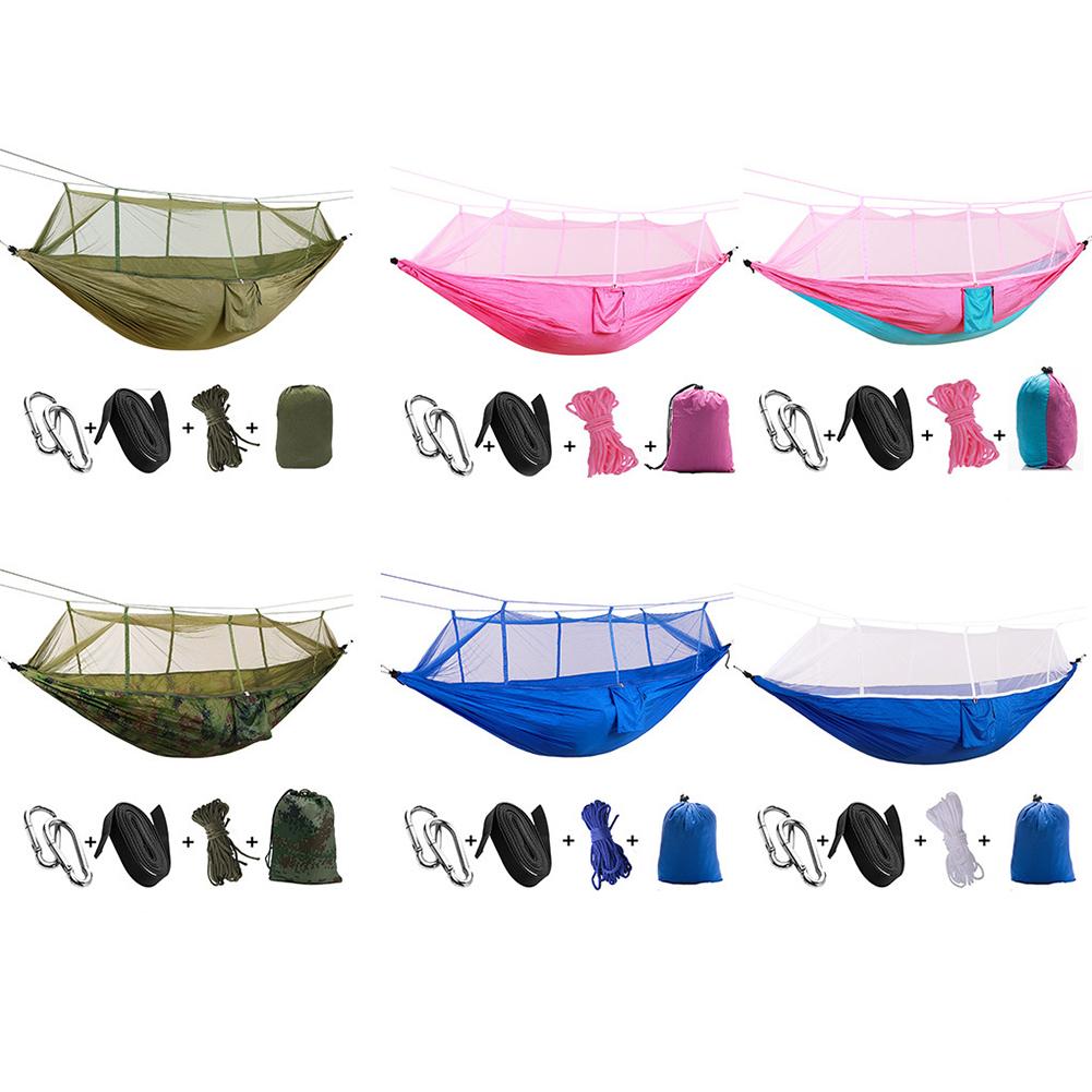 Light Outdoor Breathable Mosquito Net Hammock Anti-Rollover Field Camping Leisure Parachute Deployment Swing Hanging Seat