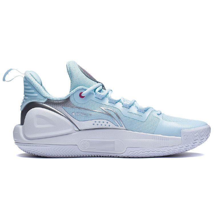 Li Ning Speed 9 Амортизирующие износостойкие низкие мужские баскетбольные кроссовки Сине-серебристые ABPT001-6