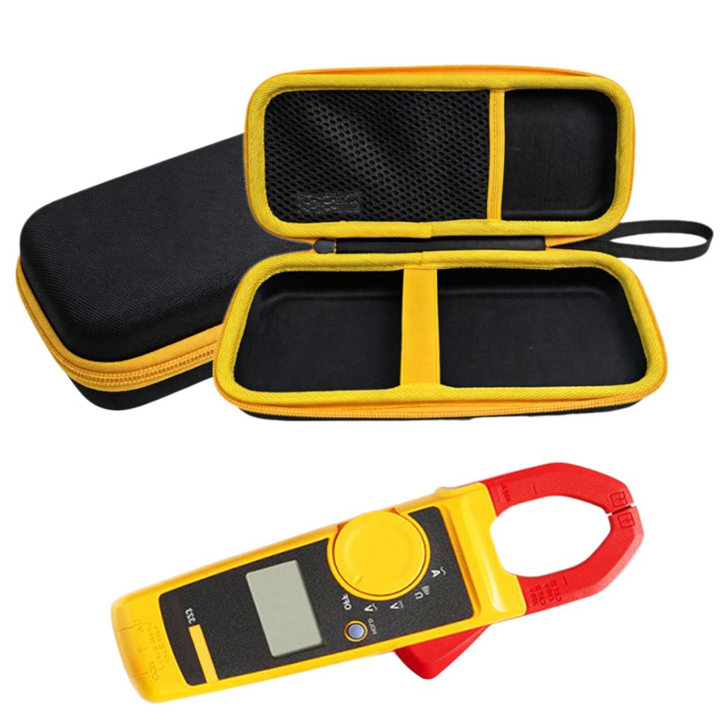 EVA Clamp Meter Holder Bag Fit for Fluke 323/324/325/302 Multimeter Carrying Bag with Portable Handle & Zipper Design