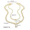 Multi Layer Necklace Vintage Key Lock Pendant Sweater Chain Charm Jewelry Gift for Women Girls