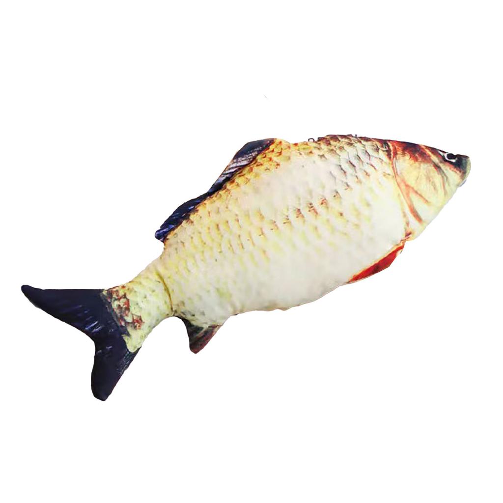 Fish Pet Chewing Toy Bite Resistant Teeth Grinding Cat Catnip Toy Interactive Anxiety Reduction Soft Plush Cat Toy for