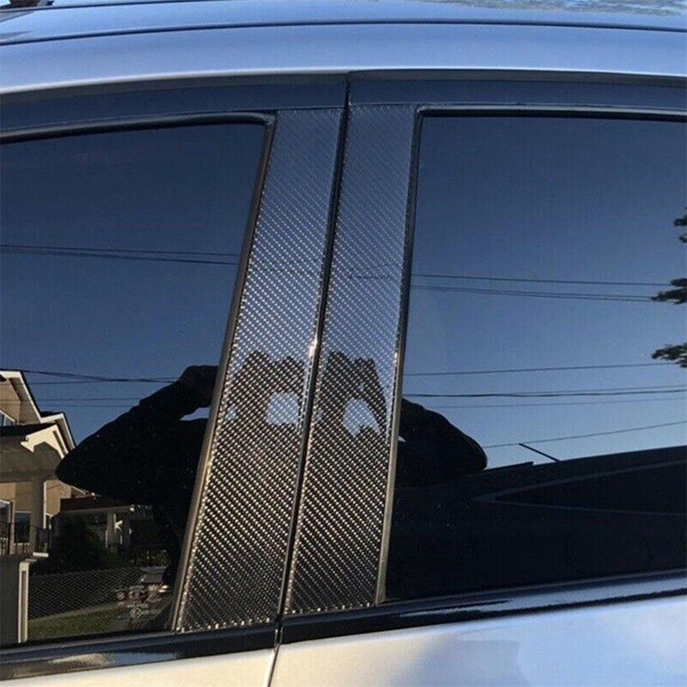 Carbon Fiber Window Pillar Posts Door Trim X6 For Infiniti G35 G37 2002-2013