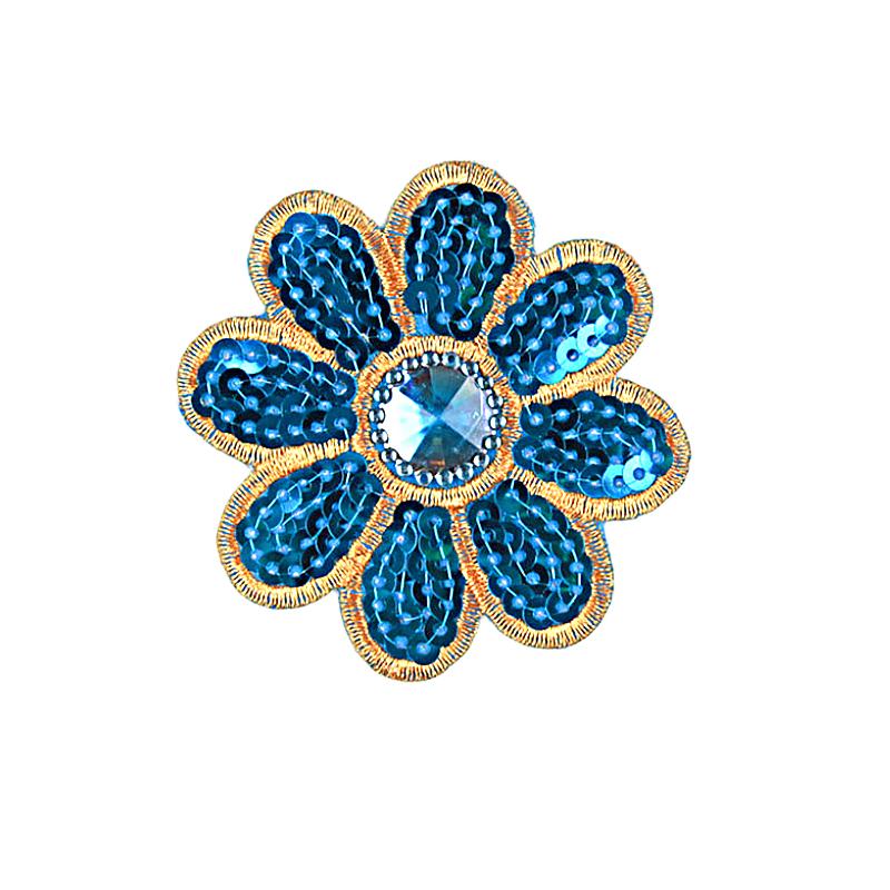 10 шт. блестки вышитые наклейки на ткань маленькие восьмиугольные цветы костюмы для выступлений этнические костюмы аксессуары термонаклейки