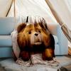 Cartoon Teddy bear Ted printed throw blanket—lightweight,soft,warm;versatile blanket for all seasons—perfect as &air-conditioning throw,nap blanket