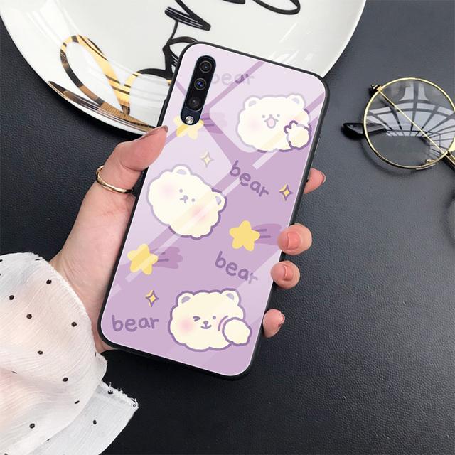 Чехол с изображением милого поросенка для Samsung Galaxy A52 A71 A72 A70 A73 A53 A13 5g A03 A22 A21s A03 Core A42, крышка из закаленного стекла