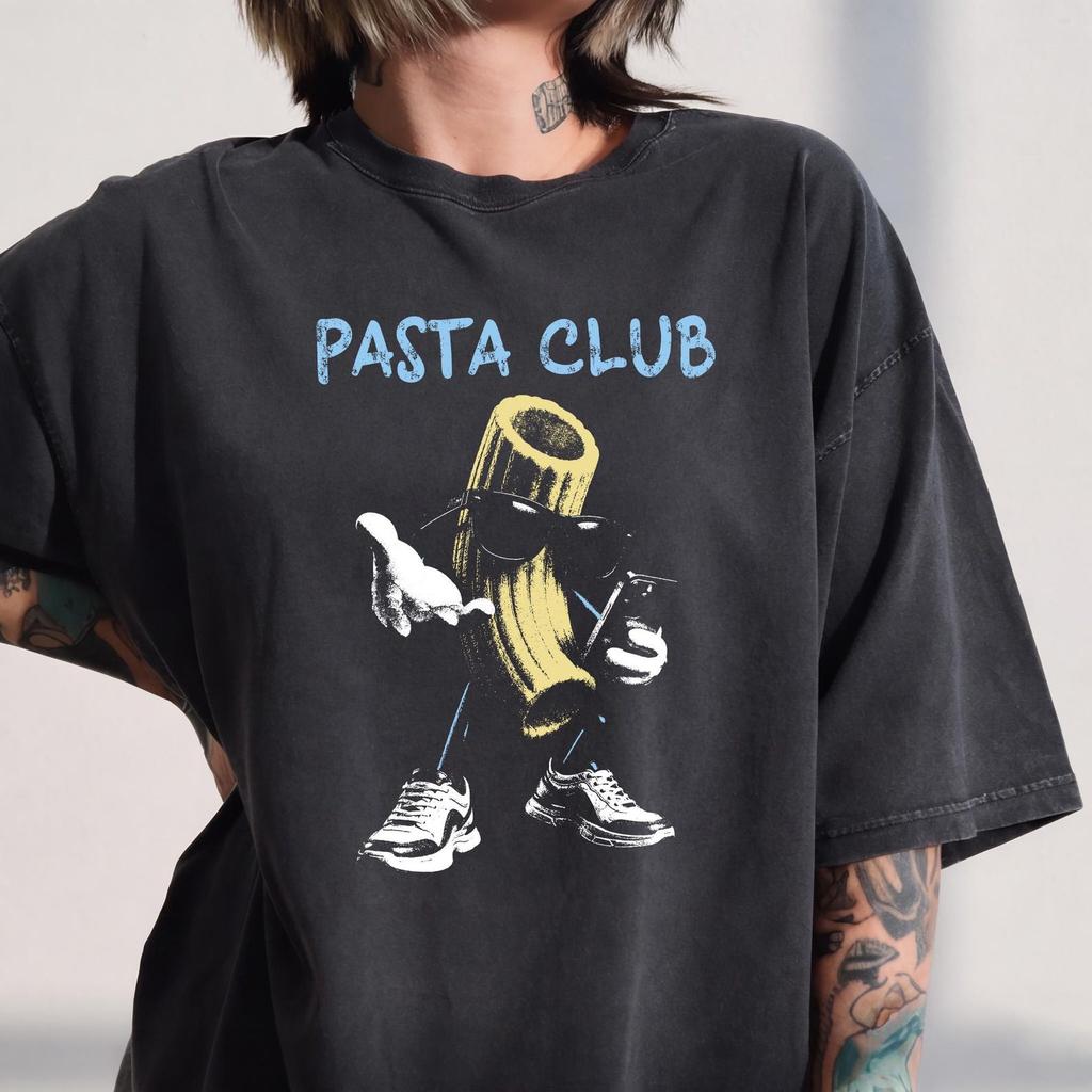 Pasta Club Maccheroni Vintage Graphic Tee, Funny Foodie Shirt and kids tshirt, Italian Food Gift