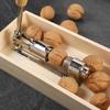 Easy To Use Manual Nut Cracker Stainless Steel Heavy Duty Walnut Shelling Machine With Storage Box Walnut Clip Elderly