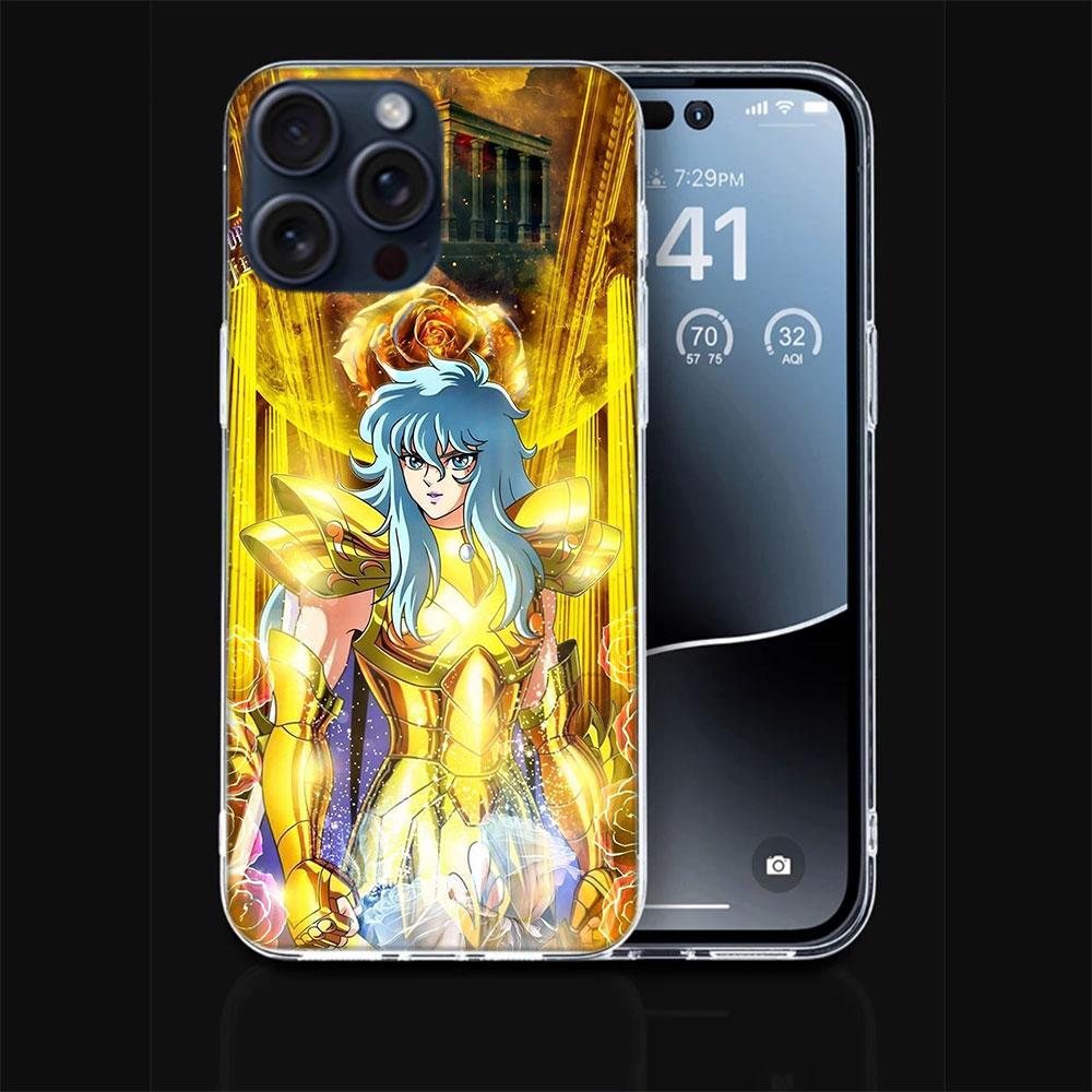 Saint Seiya Knights Of The Zodiac Clear Phone Case For Iphone 17 Air 16 Pro Max 15 Pro 14 Plus 17E 16E 11 13 12 Mini Cover Cases