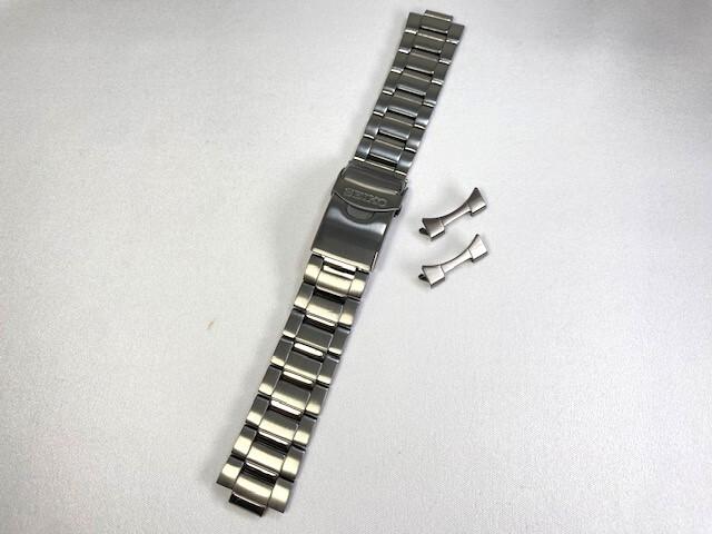 3399DB SEIKO 5 Sports 22mm Stainless Steel Bracelet Black for via SNZE83J1/ SNZE83JC/ 7S36-02P0 (Ships Nekoposu)