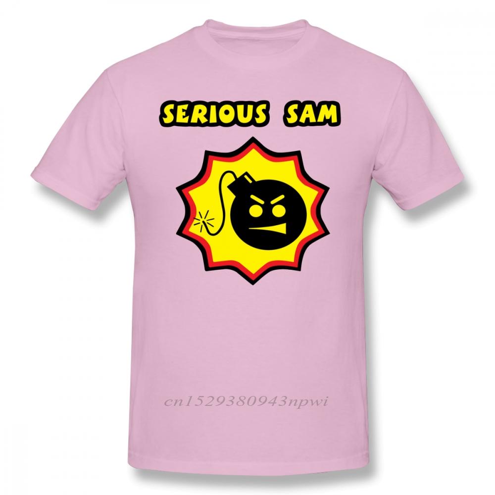Футболка Serious Sam Реплика футболки Serious Sam 100% Хлопок Летняя футболка Мужская Милая с коротким рукавом Печатная футболка