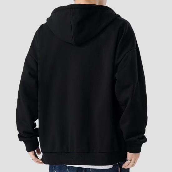 Мужская толстовка с капюшоном на осень-зиму, свободная, на молнии, с длинными рукавами и карманами, с капюшоном, кардиган больших размеров, тонкая, однотонная, повседневная одежда, повседневное пальто