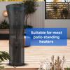7.4Ft Outdoor Patio Heater Cover with Zipper and Drawstring Dust-proof Waterproof UV-Resistant Windproof 210D Oxford Cloth Heater Cover for Standing