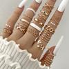 Fashion Women Leaf Hollow Out Rings Set 22pcs