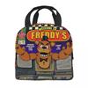 Изолированные сумки для ланча FNAF Мерч At Freddys Контейнер для ланча Повседневный Термосумка Ланч-бокс Для пикника