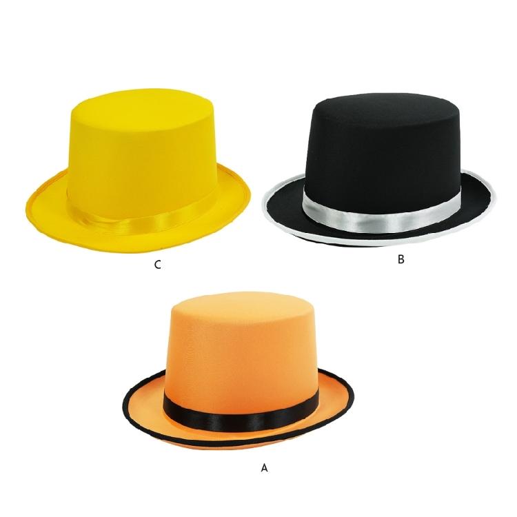 Theatrical Stovepipe Hat for Halloween Costume and Role Playing Fun Fashion Accessory Short Brimmed Hat
