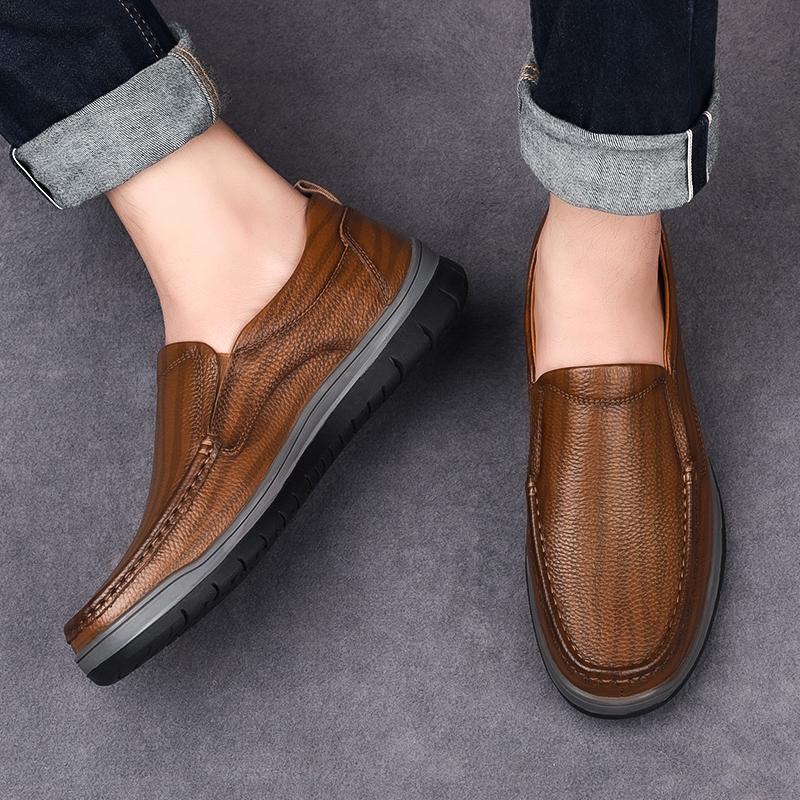 Повседневная обувь из воловьей кожи с верхним слоем, обувь из натуральной кожи, мужская деловая обувь из коровьей кожи, мужская кожаная обувь в британском стиле