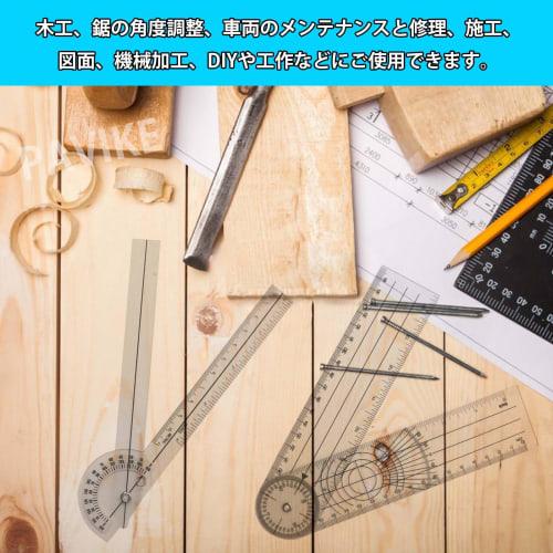 PAVIKE Goniometer, Rehabilitation Goniometer, Set of 2, Rotatable, Multifunctional, Transparent, Professional Goniometer, Plastic, 180 Measuring Tool