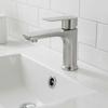 Stainless Steel Bathroom Faucet Single Cold Kitchen Sink Faucet Lavatory Basin Faucet  Guest Bath