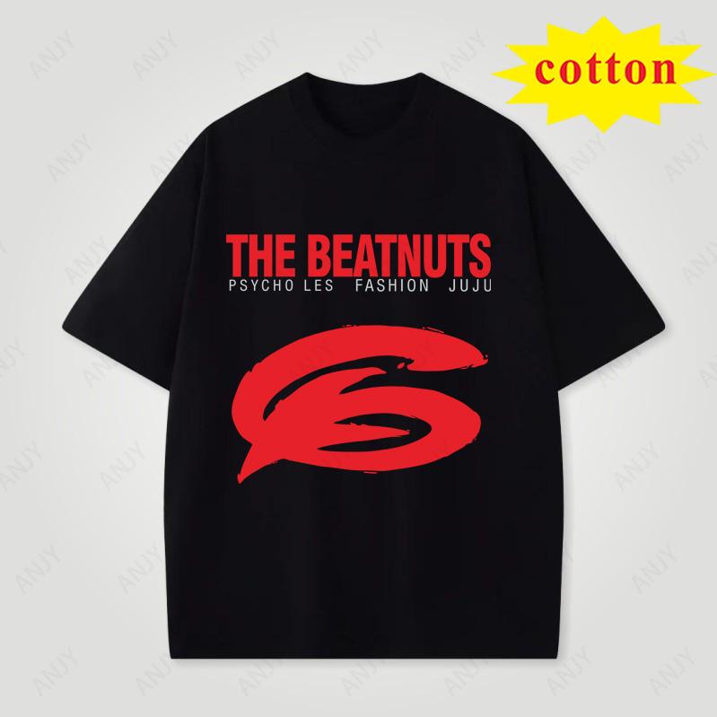 The Beatnuts Classic Hip Hop Combination Printed Tshirt American Retro Rap Surrounding Loose Cotton Short Sleeve Unisex