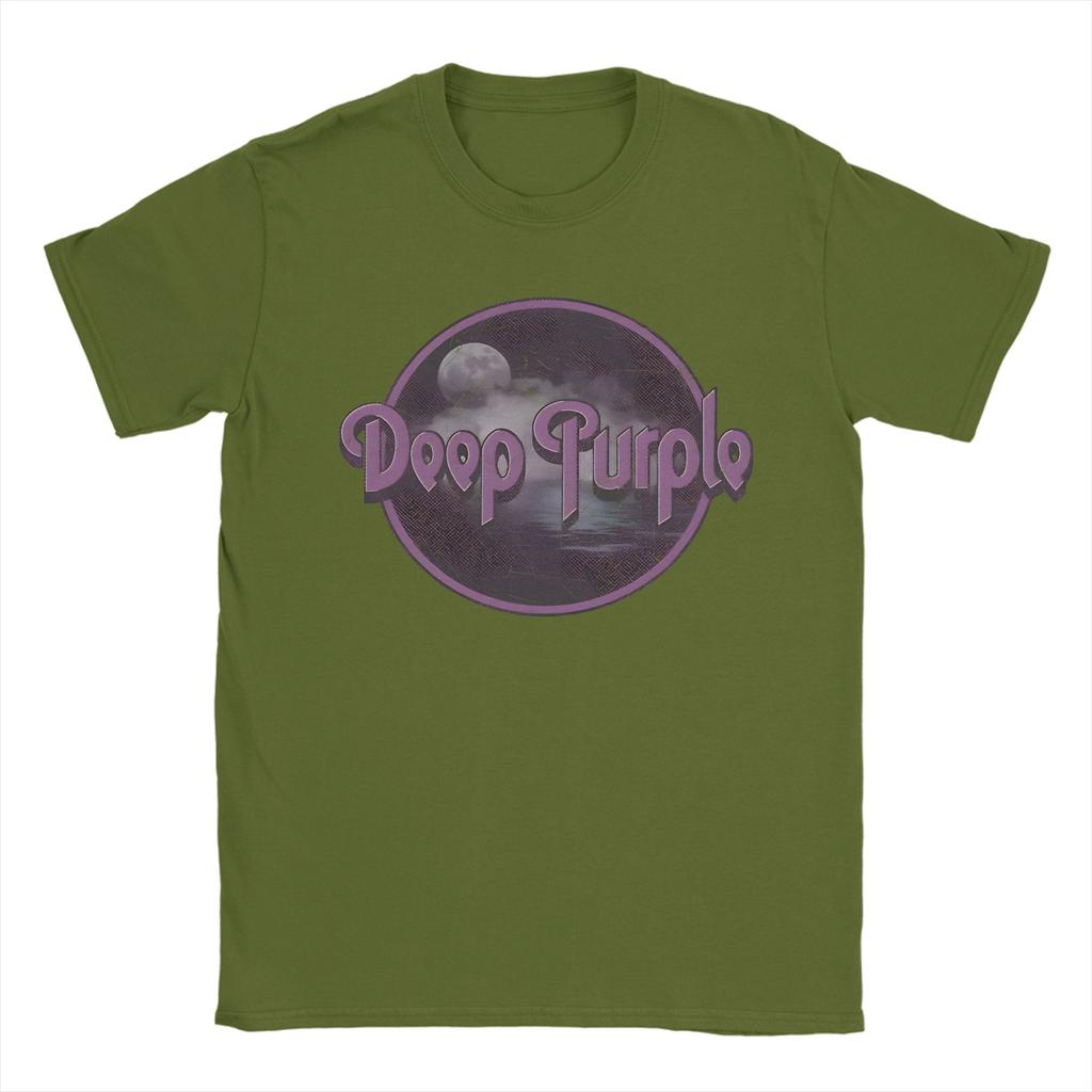 Футболка с принтом Deep Purple Летняя Хиппи Футболки Унисекс Хлопок Удобная Оверсайз Одежда Короткий Рукав Забавные Топы
