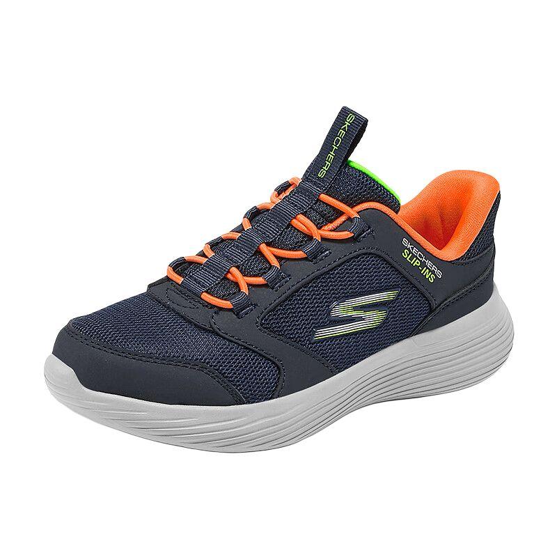 Skechers Детские мужские удобные универсальные повседневные низкие кеды Детские кроссовки Темно-синие 403899L-NVOR