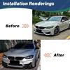 For BMW M3 F80 M4 F82 F83 2015 2016 2017 2018 2019 2020 Front Bumper Spoiler Lip CS Style Front Lip Splitter Modification Kit