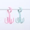 Storage Hook Cloth Rack Tie Holder Rotating Four-claw Hook Plastic Hanger Multifunction 4 Hook
