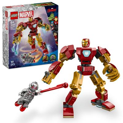 LEGO Marvel Железный Человек Меха против. Игрушечный блок Ultron образовательный678Marvel Goods фигурка 76307