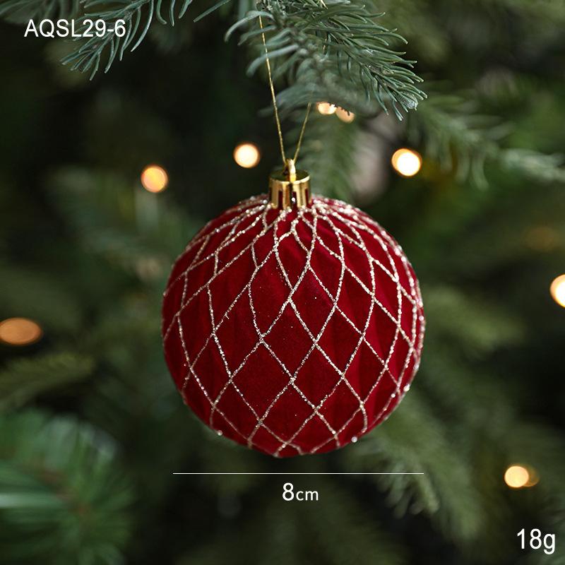 Shimmering Gold Sequin Christmas Ornament With Wine Red Velvet Bow Hanging Ball For Holiday Tree Decoration