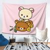 Korilakkuma Driving A Rilakkuma Car Tapestry Wall Hanging Aesthetic Home Decoration Tapestries for Living Room Bedroom