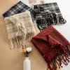 New Scarf for Women High End Autumn and Winter Korean Version Versatile Plaid Thickened Student Couple Imitation Cashmere Scarf