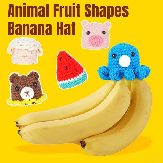 Banana Hat Reusable Bananas Preserver Washable Animal And Fruit Shapes Hand-woven Cover Keep Bananas Fresher Creative Gifts