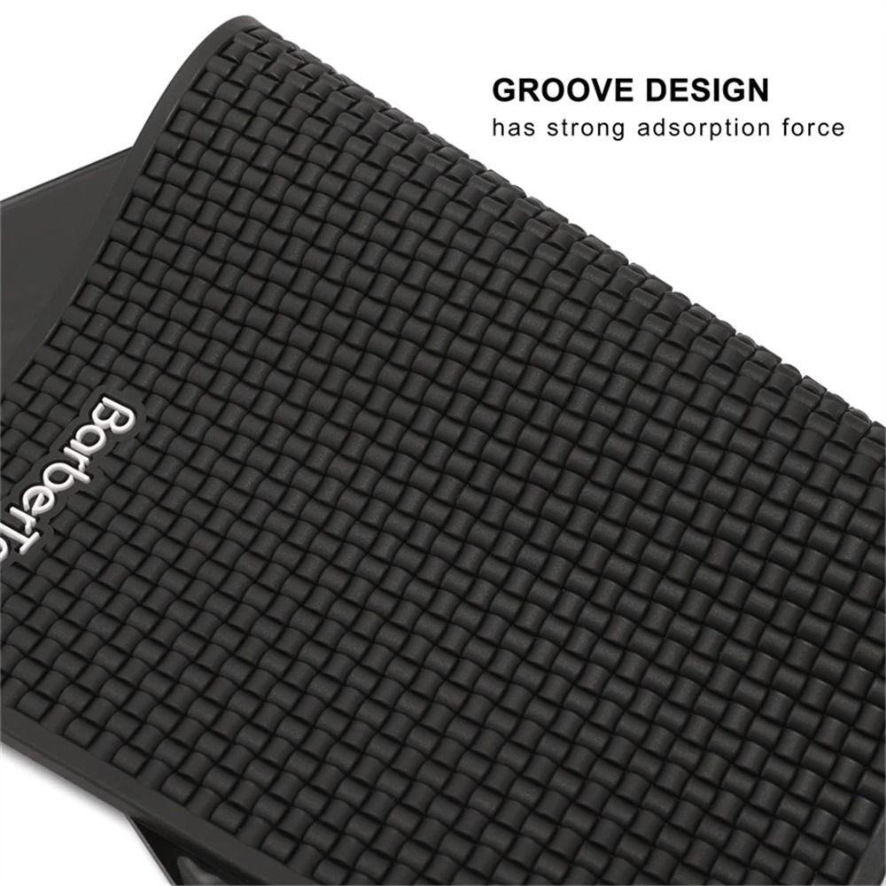 Heat Resistant Anti Slip Barber Station Pad Black Siliconen Mat Hairdressing Tools Pad