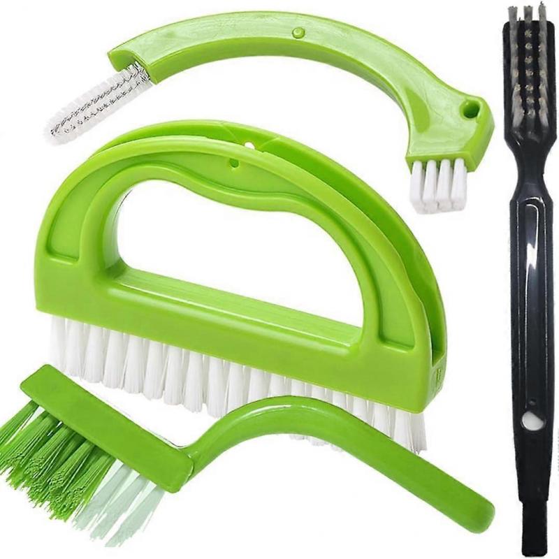Tile Joint Brush 4 in 1 Joint Scrubber Multifunction Kitchen Bathroom Cleaning Brush Grout Mould Cleaner Brush Green -Yx