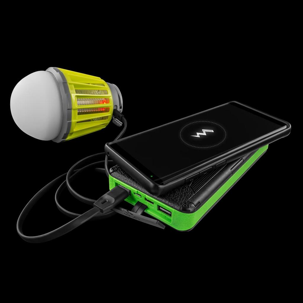 Портативное солнечное зарядное устройство Kilnex power bank 16000 «Lexx» + беспроводная зарядка + 6 съемных солнечных батарей