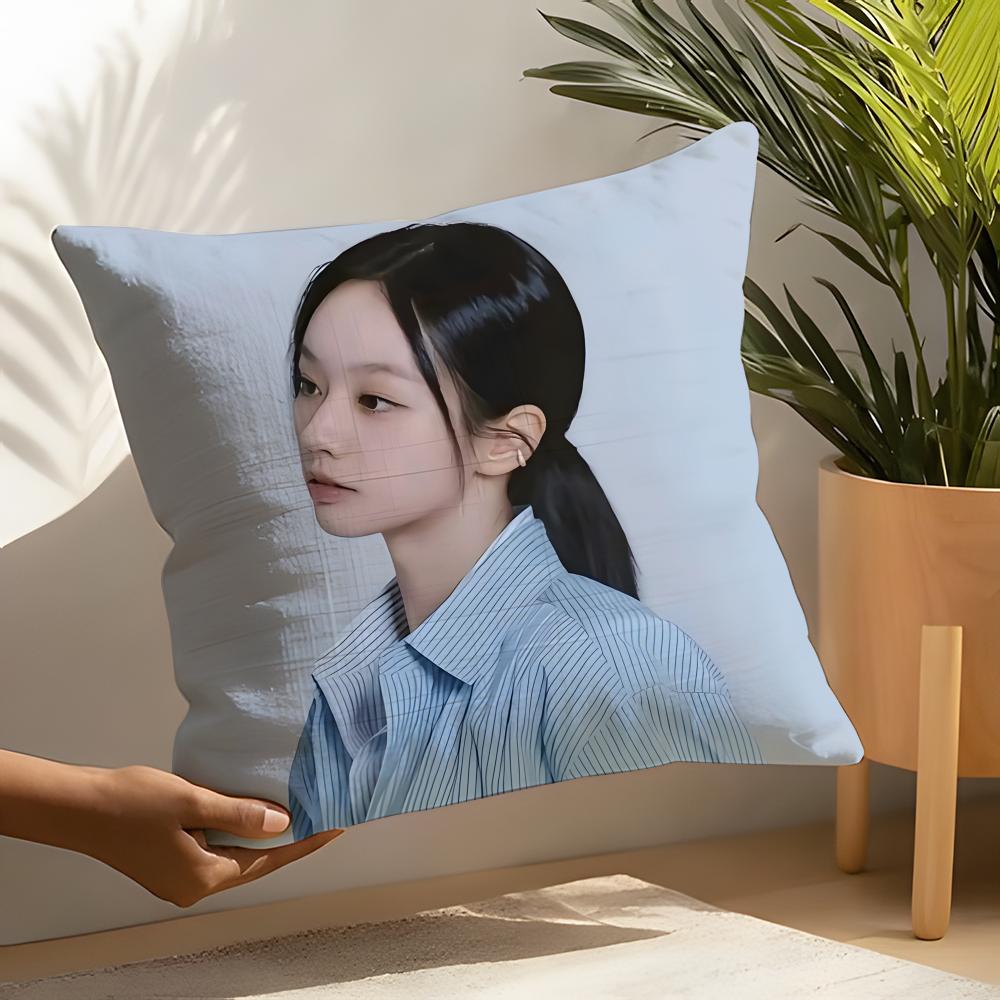 Beautiful Singer LLee Hyeri Pillow Case Linen Cushion Covers For Decorative Sofa Home Pillows Case Car Chair Pillows Cases