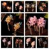 Tassel Floral Hair Stick Pearl Flower Hair Comb Elegant Tang Dynasty Hairpin  Jewelry