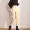 Autumn Winter Korean High Waist Simple Slim Thickening Warm Straight Casual Harajuku Harajuku Pants Female Office Lady Pants