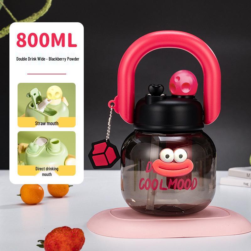 Summer Celebrity Large Capacity Insulated Tumbler - Cartoon Ice Buster Straw Cup for Kids