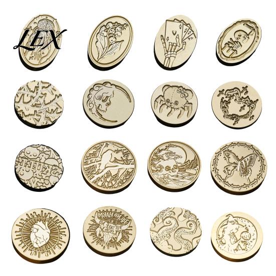 Wax Seal Stamp Head Gothic Head, Retro Skull And Bat Pattern Handmade Gift Decoration Sealing Stamp, Punk Style Brass for Letter