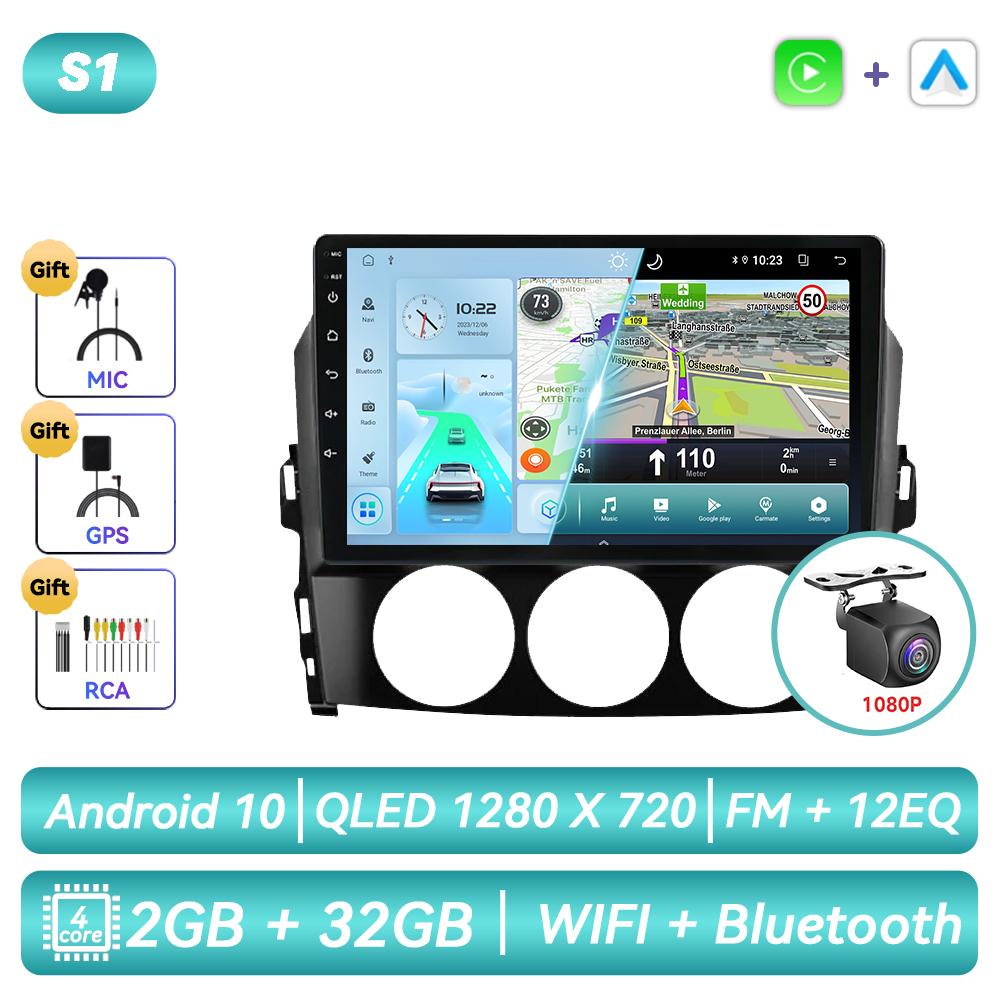 Для Mazda MX-5 MX5 2008 - 2015 Android Автомагнитола Мультимедиа Видеоплеер Навигация GPS Carplay Сенсорный Экран Авто Стерео Интеллектуальные Системы